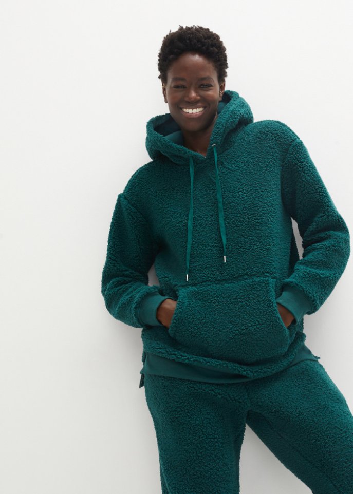 Teddy-Fleeceshirt, Oversize