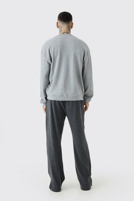 Tall geripptes Oversize Ottoman Sweatshirt