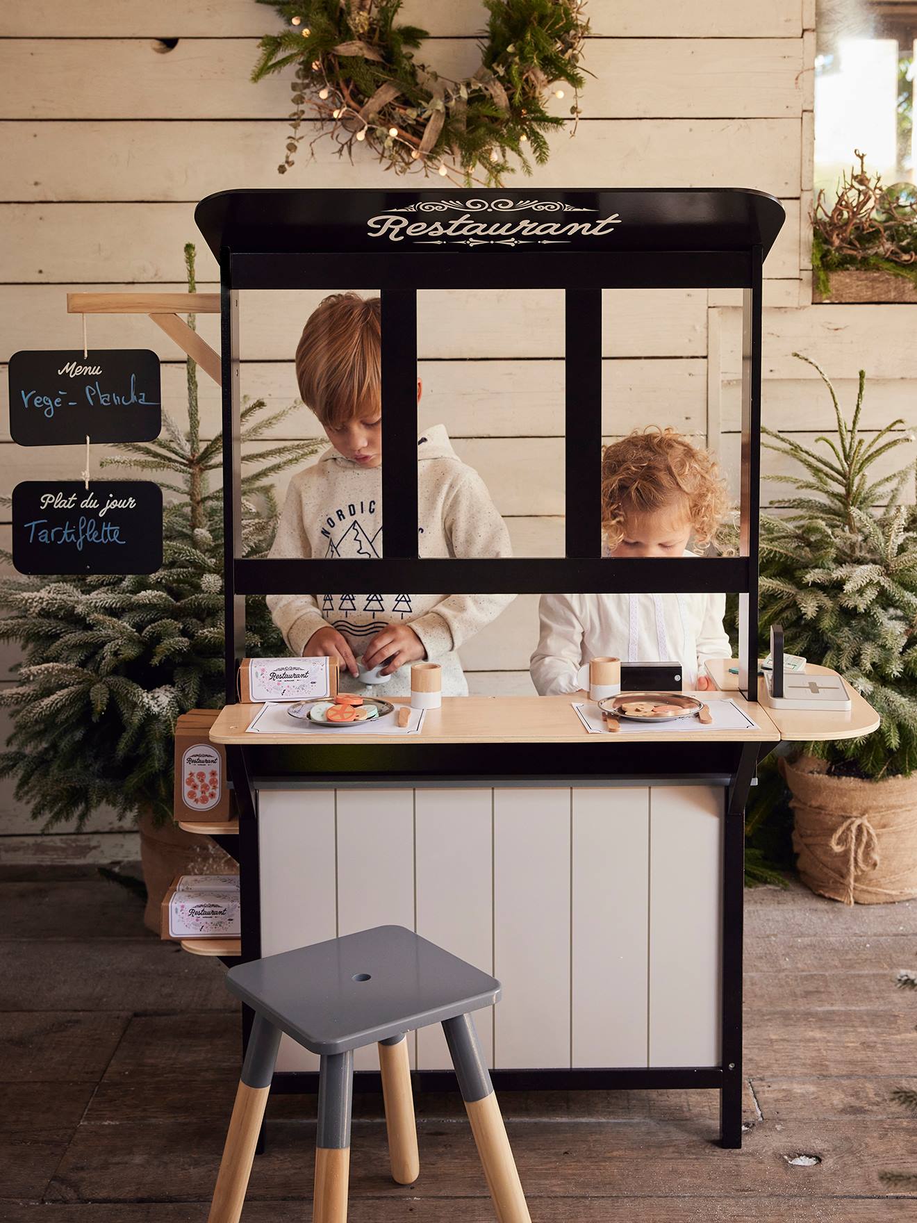 Vertbaudet Spiel-Restaurant aus Holz FSC - mehrfarbig