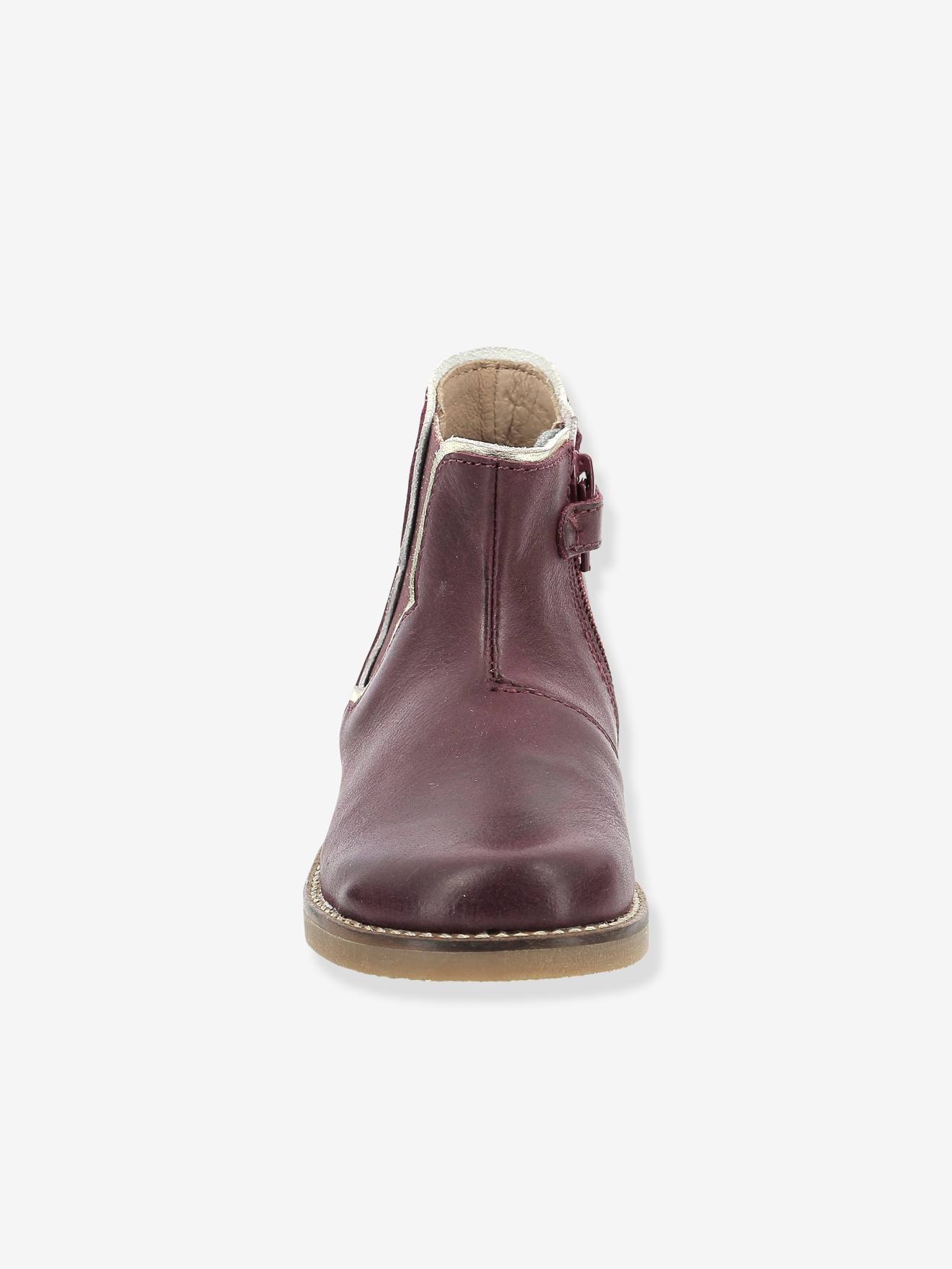 Boots en cuir fille Sarmille ASTER® bordeaux