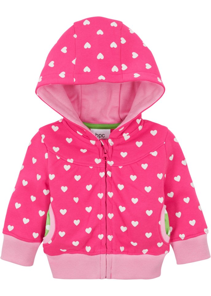 Baby Sweatjacke mit Kapuze Bio-Baumwolle