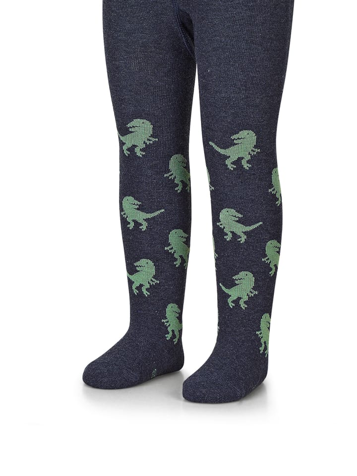 Sterntaler Strumpfhose T-Rex in blau melange günstig kaufen
