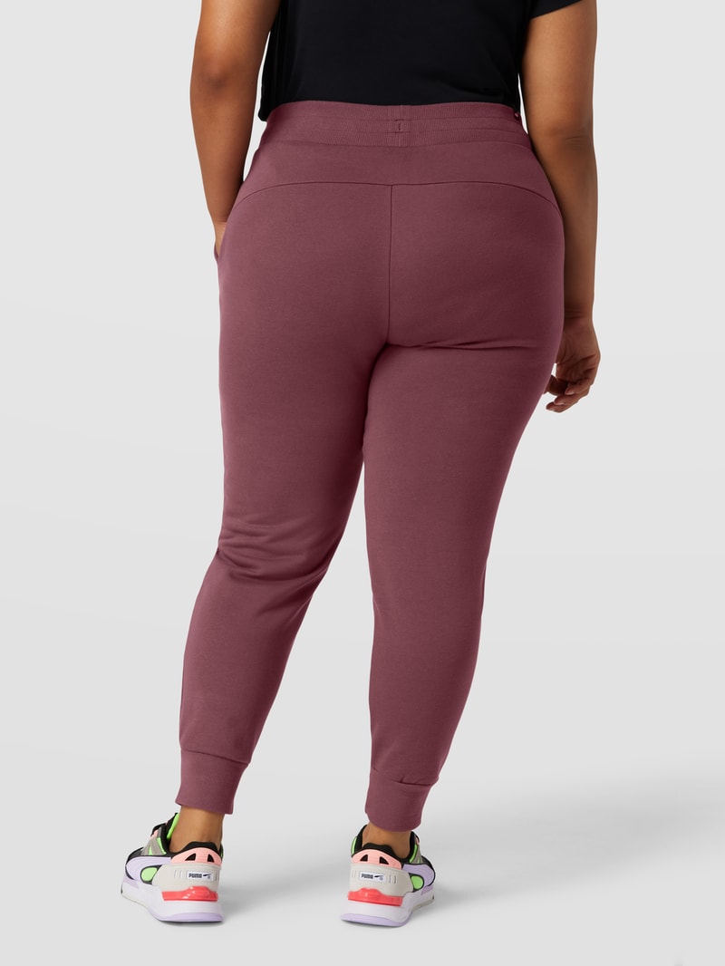 PLUS SIZE Sweatpants mit Label-Print in altrosa