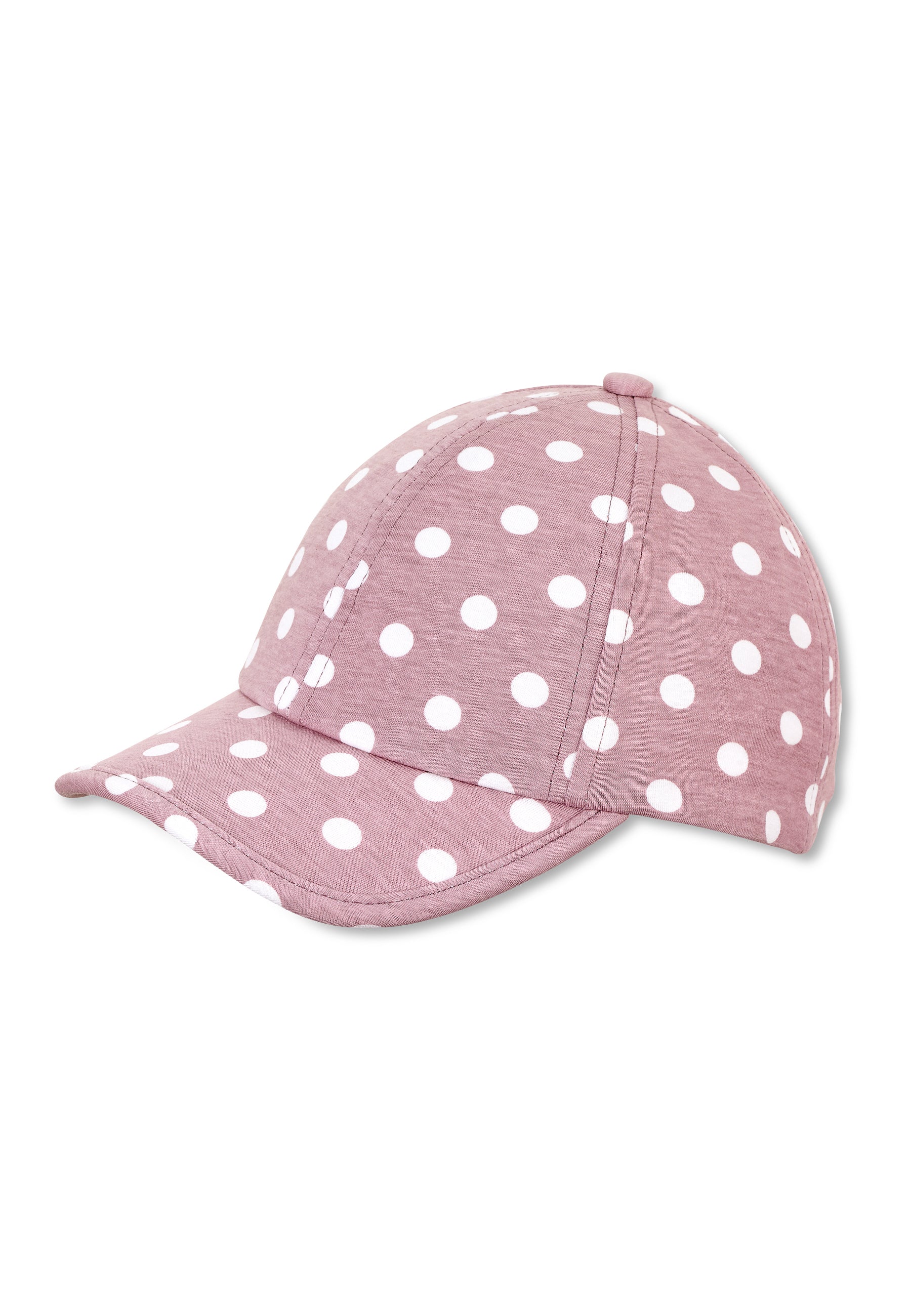 Baseball-Cap Mädchen in Hellrot mit Punkten