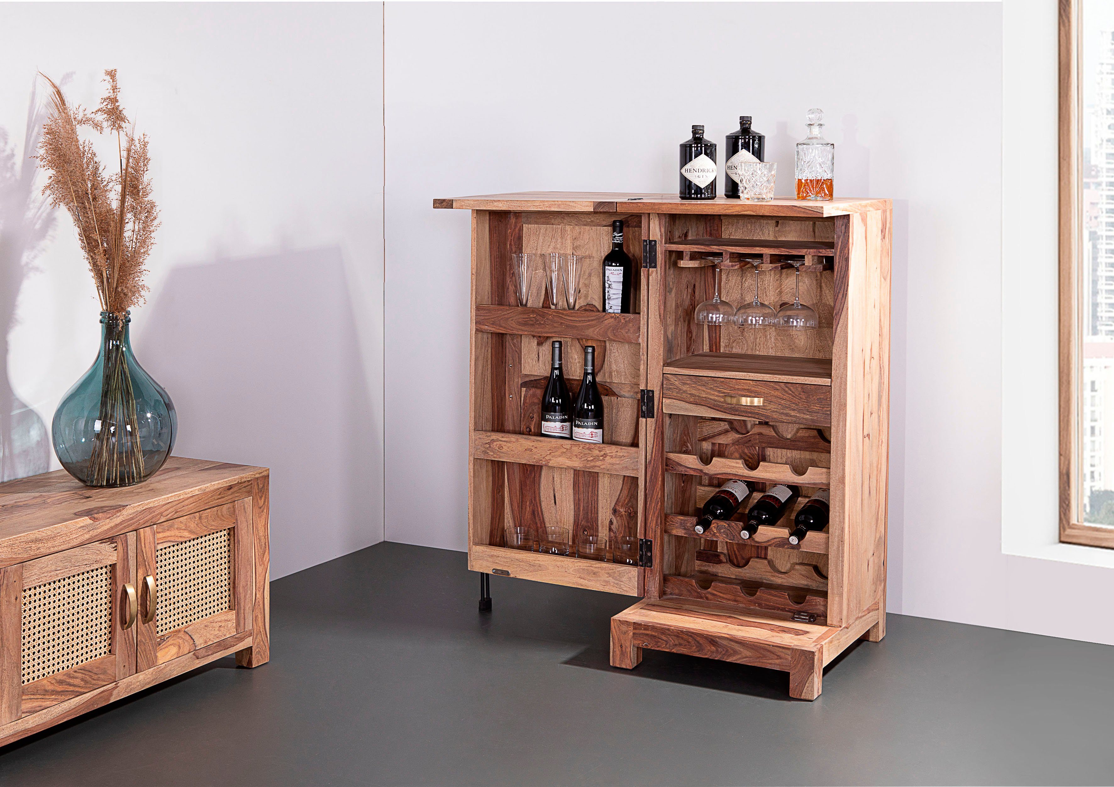 Gutmann Factory Barschrank Zulu mit Wiener Geflecht