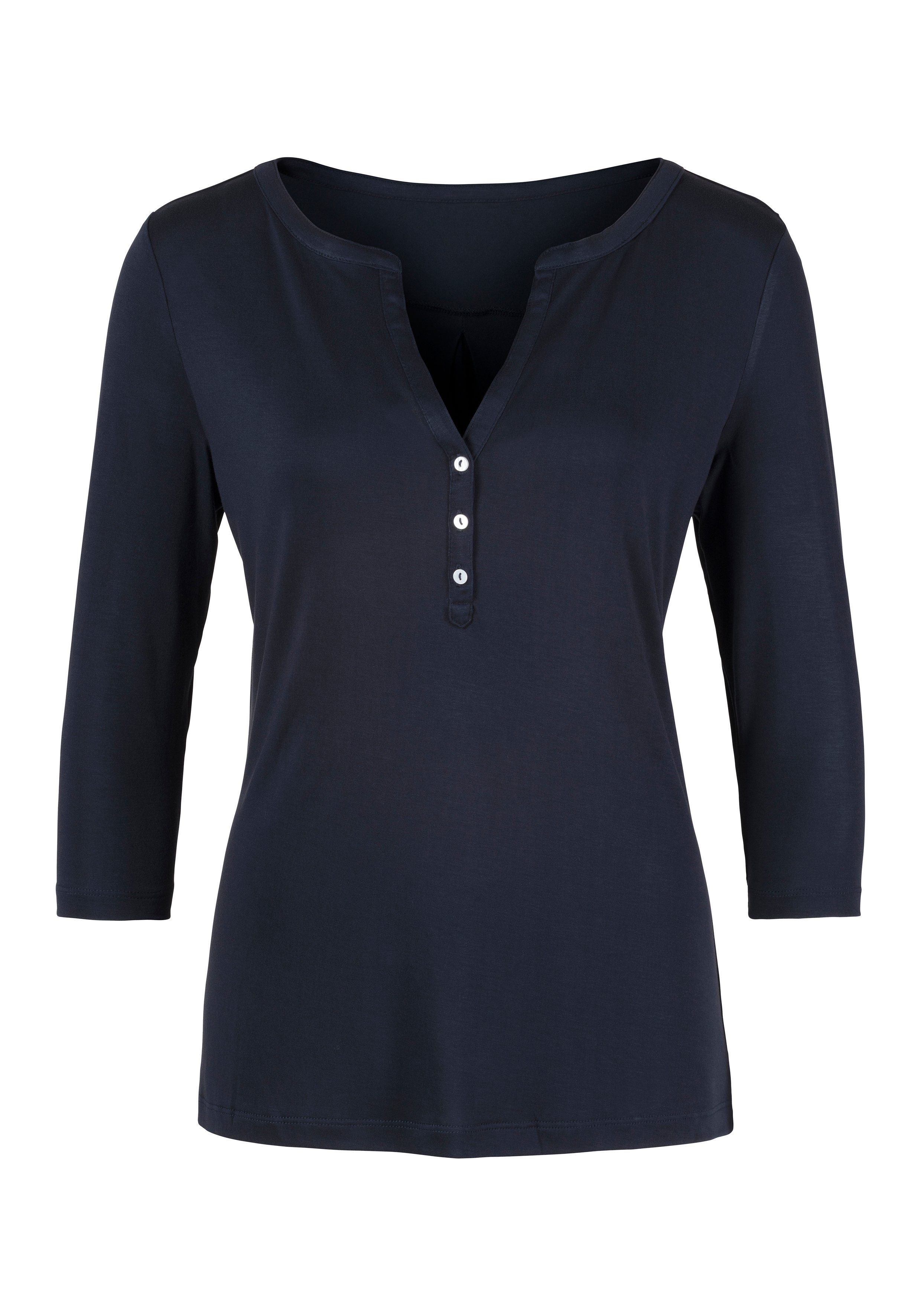LASCANA 3/4-Arm-Shirt (2er-Pack) in modischer Blusenoptik