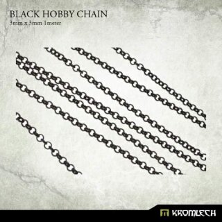 Black Hobby Chain 3mm x 3mm (1 meter)
