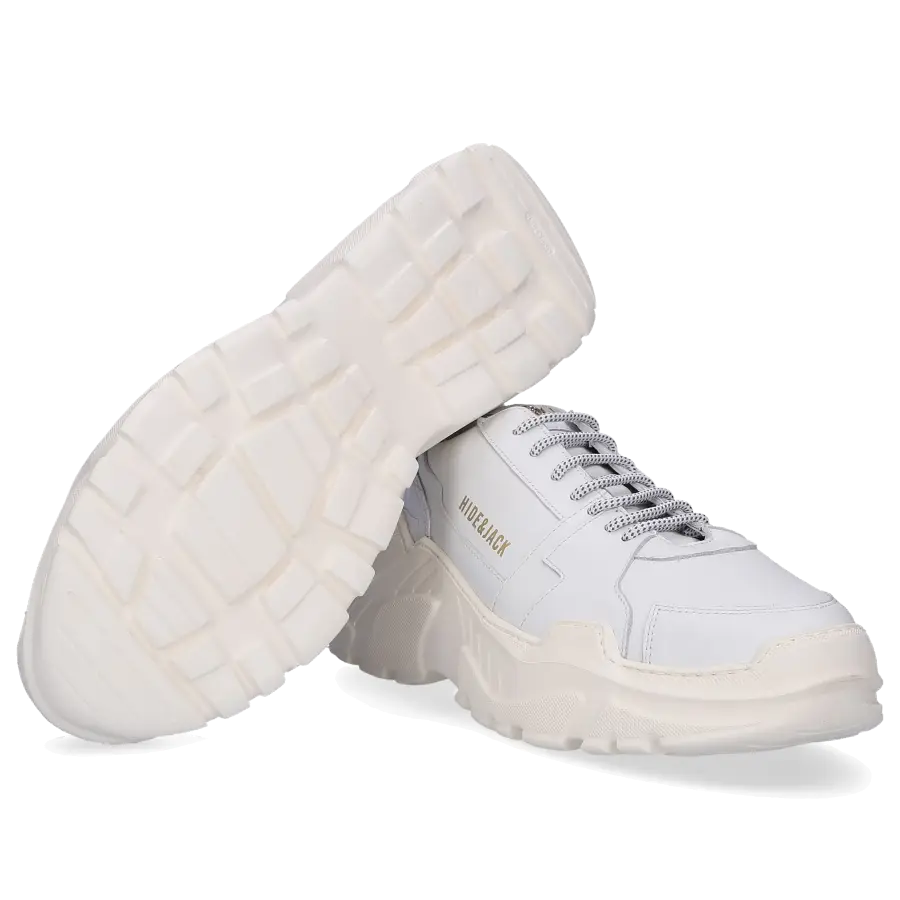 Hide & Jack - Sneaker low SPEEDBUMP Kalbsleder Logo weiß-kombi - weiß