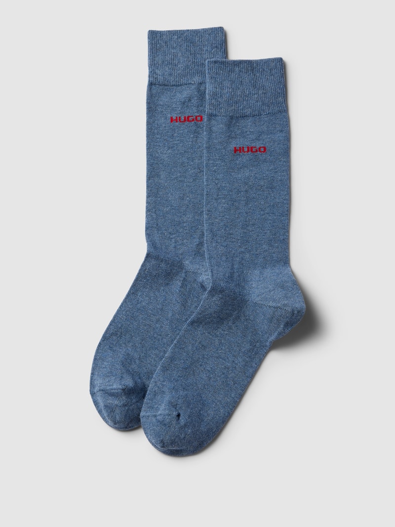 Socken mit Label-Detail im 2er-Pack in blau