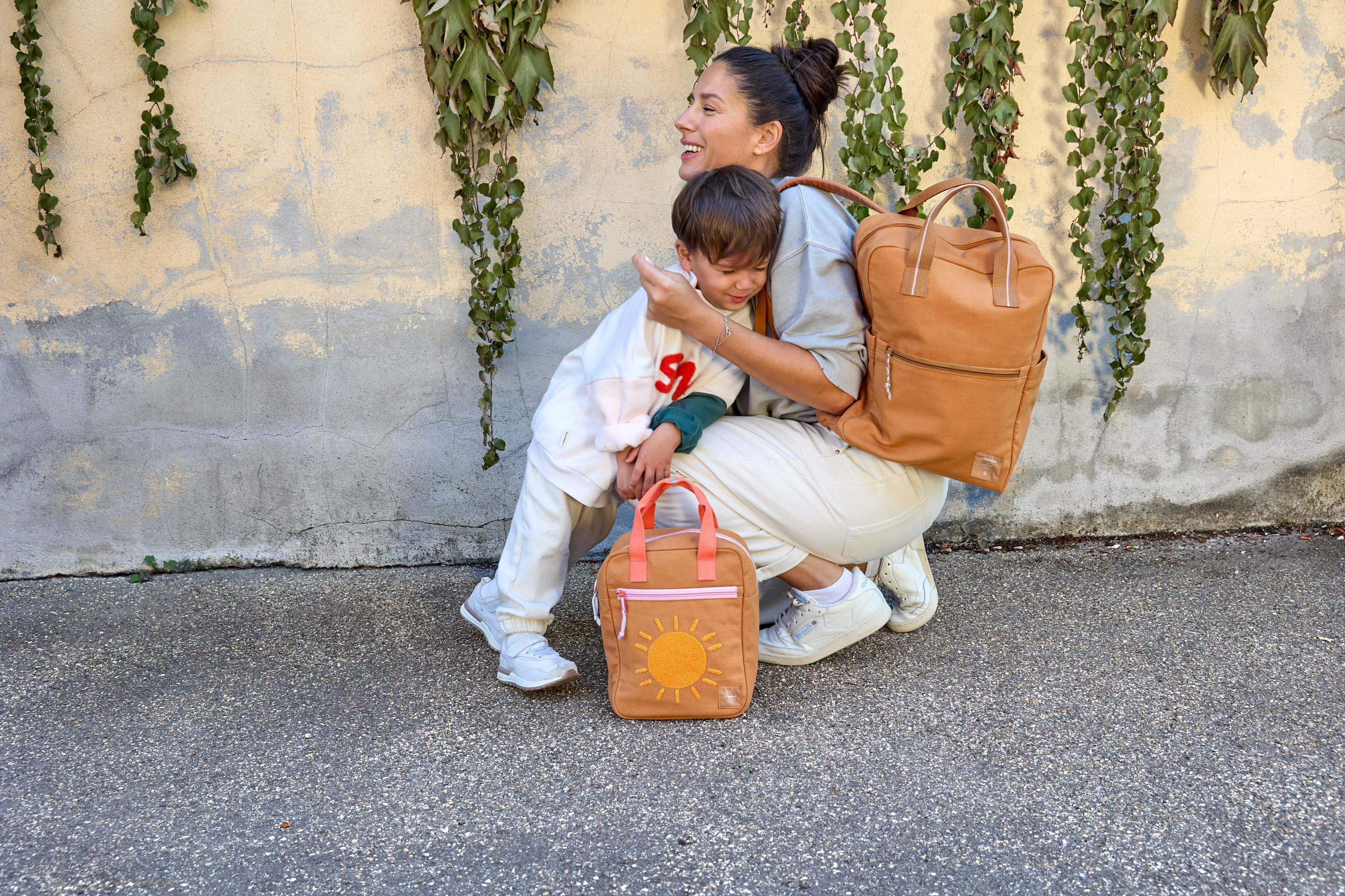 Kindergartenrucksack Square Little One & Me - Small, Karamell