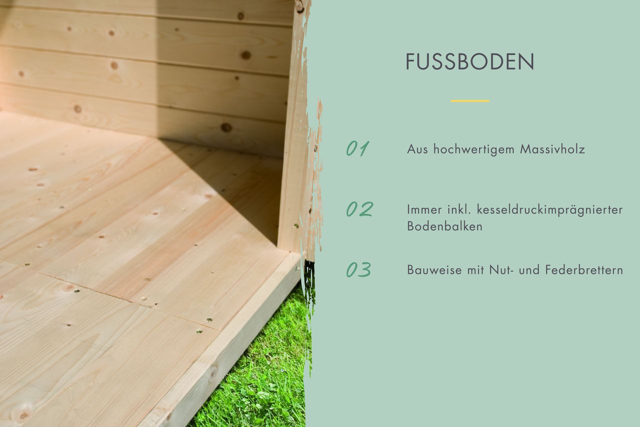 Karibu Fasssauna Fasshaus Libo 2   9 KW Ofen mit integrierter Steuerung - Made in Germany