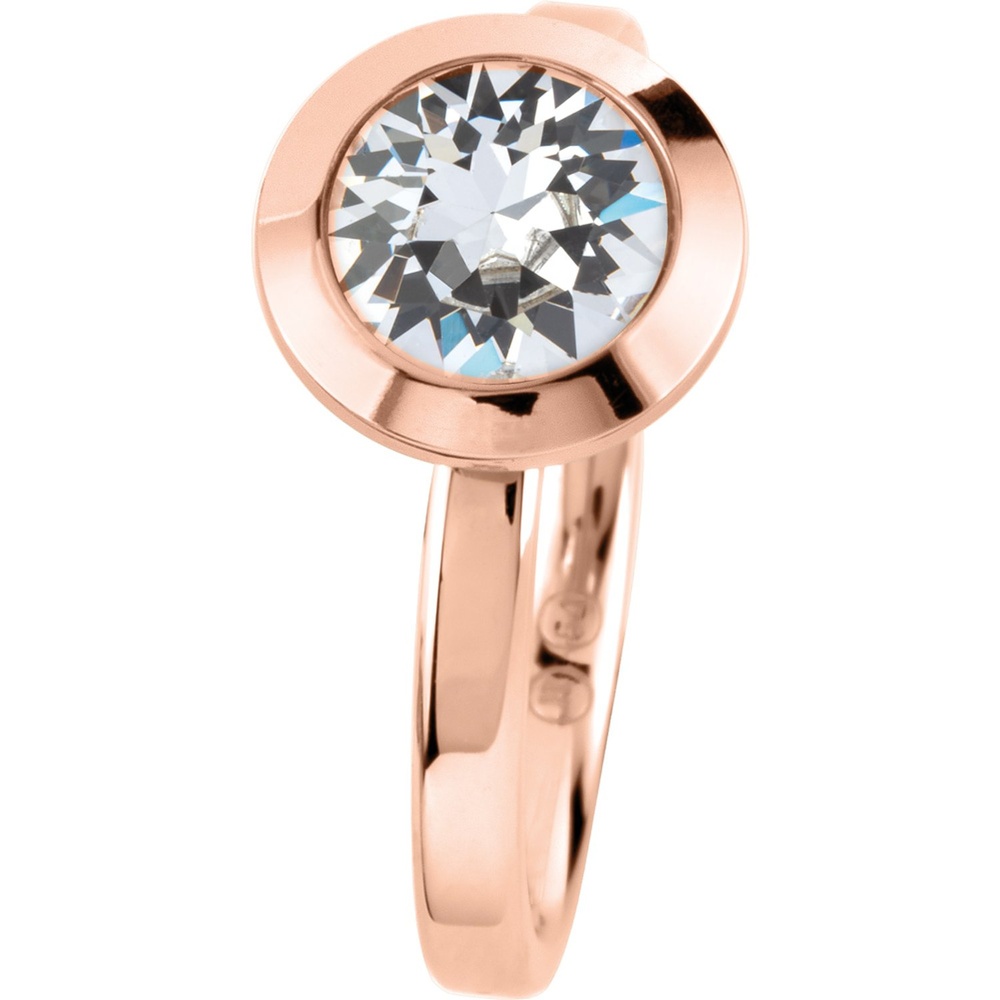Jacques Lemans Bague pour femme Acier inoxydable or rose Bague