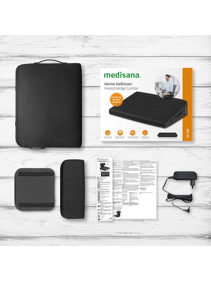 Medisana Wärme-Keilkissen mit Lendenwirbelstütze 