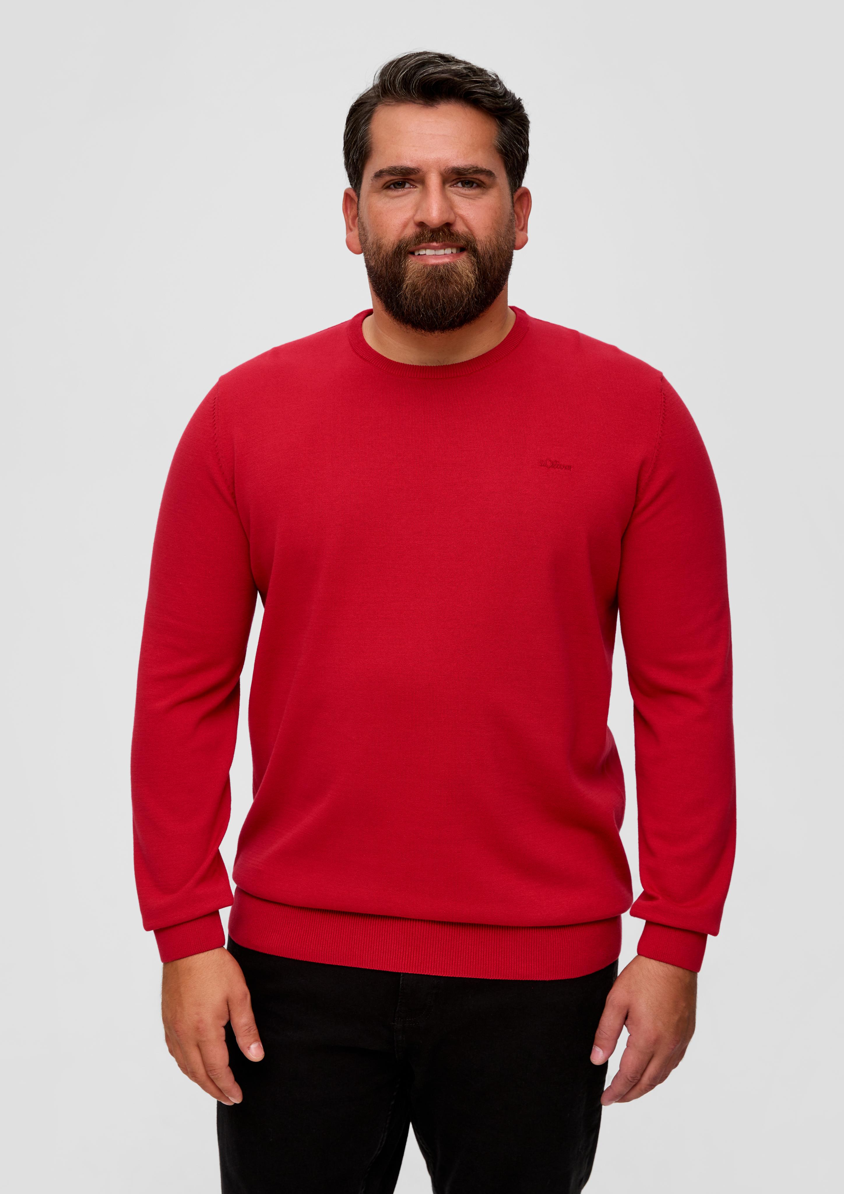 Feinstrickpullover mit Logo-Detail  2139540-3162