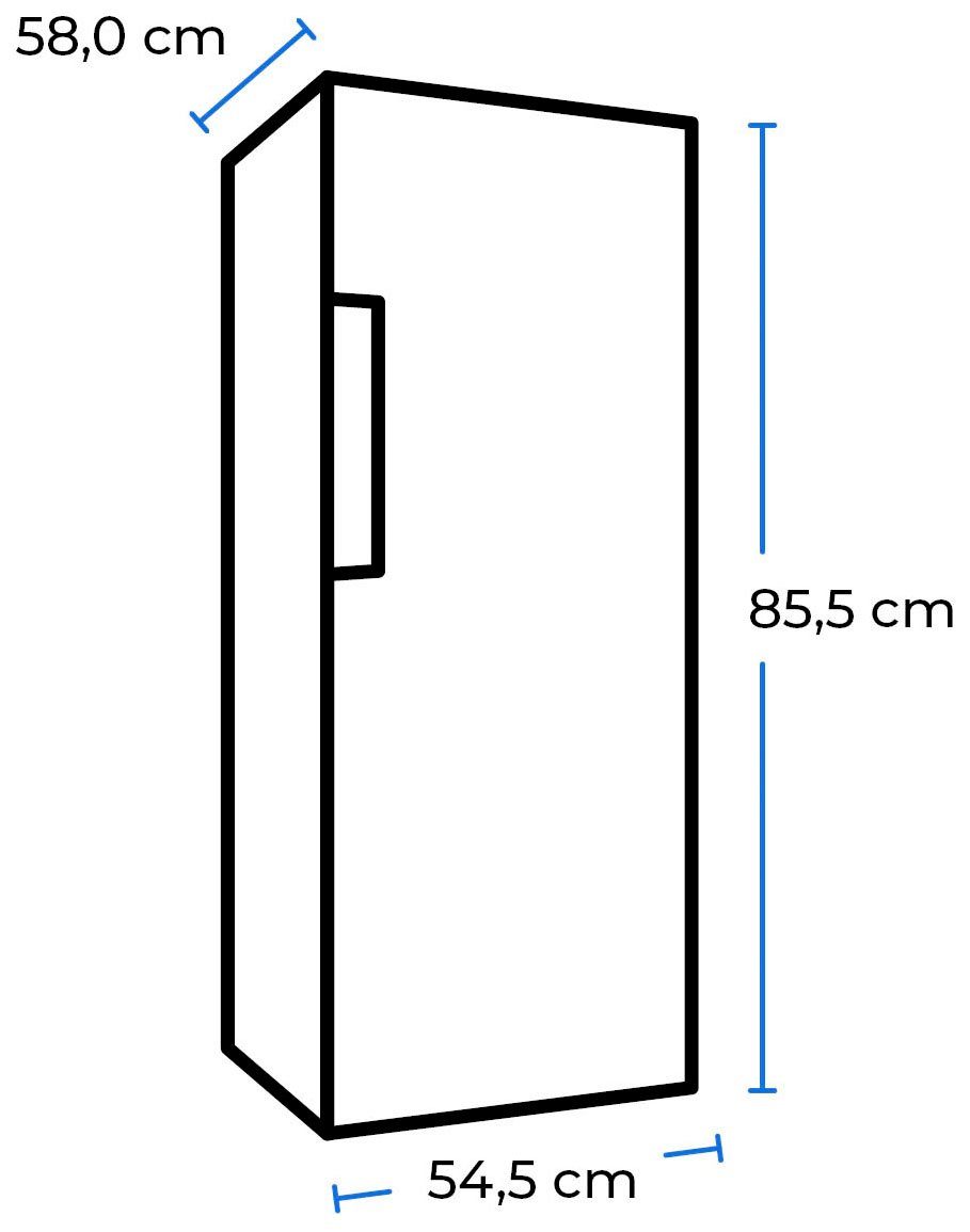 exquisit Gefrierschrank GS81-040D weiss, 85 cm hoch, 55 cm breit
