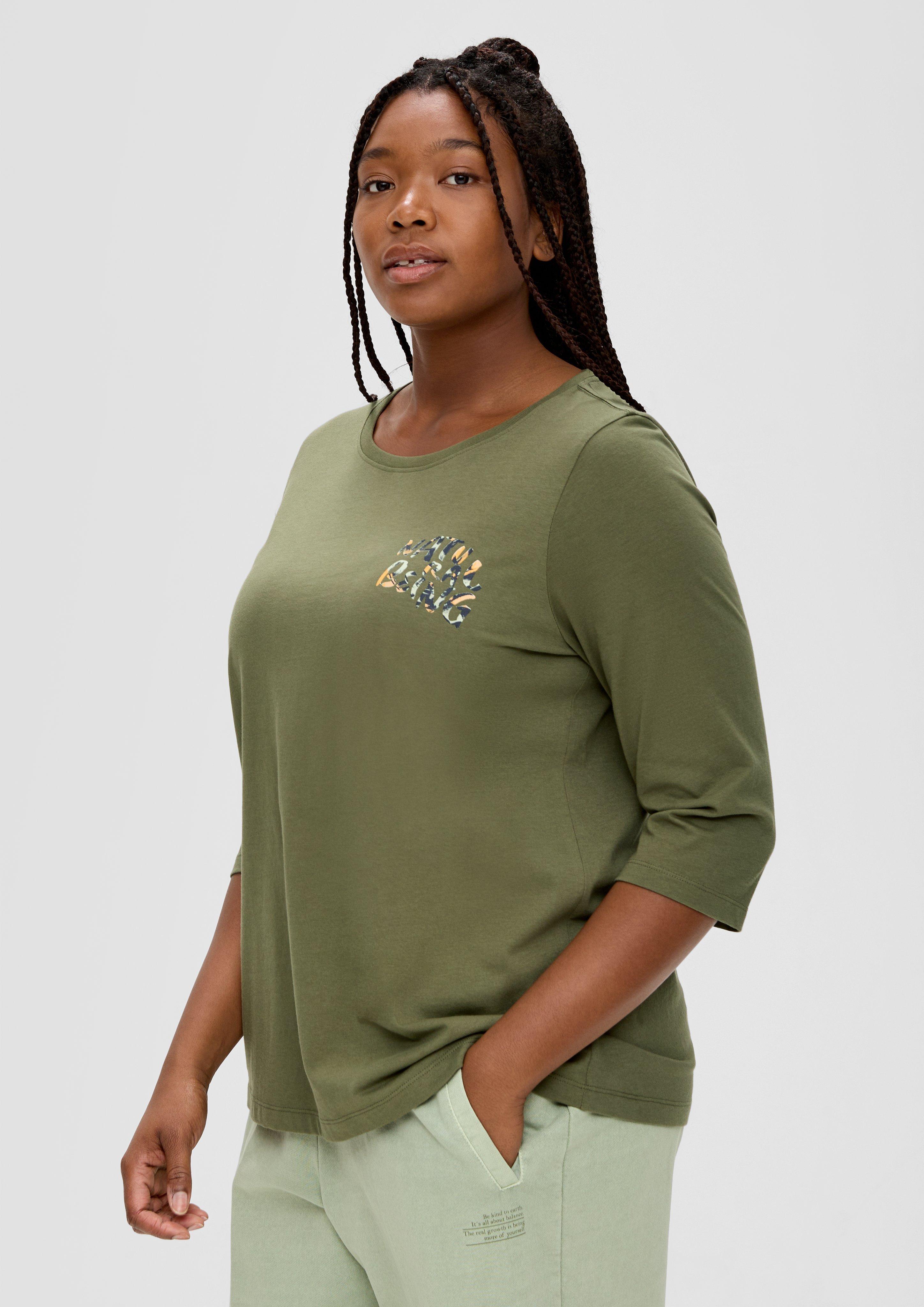 Longsleeve mit Flockprint-Detail  2135938-78D7