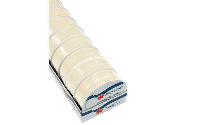 PRÄSENT Zierschleifenband creme 3 m