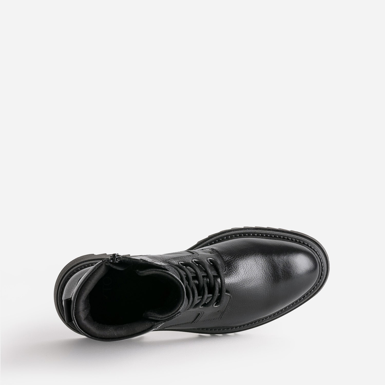 Boots à lacet TEXTO noir en cuir