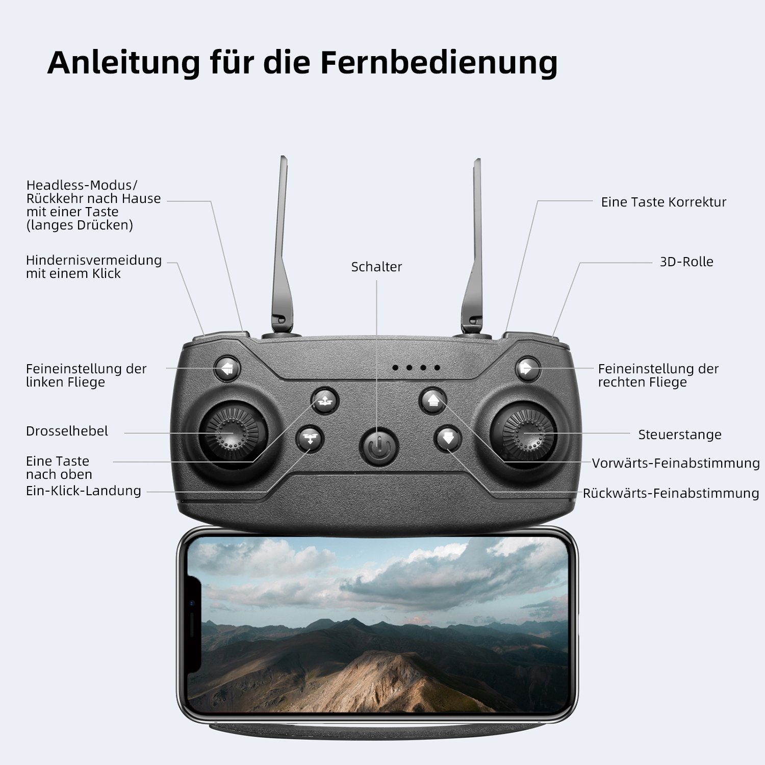 PENGBU RC RC Drone für Erwachsene und Kinder, mit Kamera 4k HD 1080P Drohne (1920*1080, SET, set, 24-30 Mins Lange Flugzeit, Faltbare und tragbare Drohn)