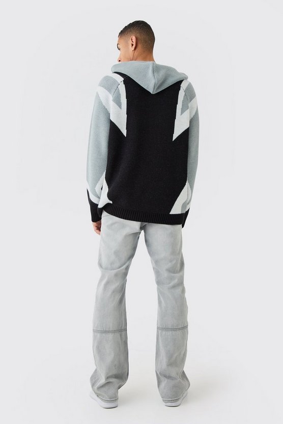Geschnürter Oversize Hockey-Pullover mit Kapuze
