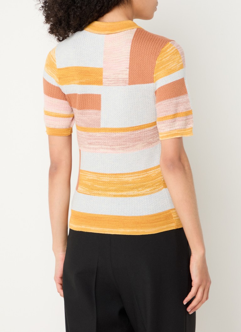 Sessùn Fine knit top with colour blocking