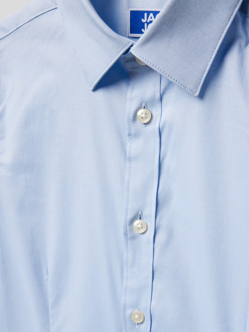 Regular Fit Hemd mit Kentkragen Modell 'PARMA' in hellblau