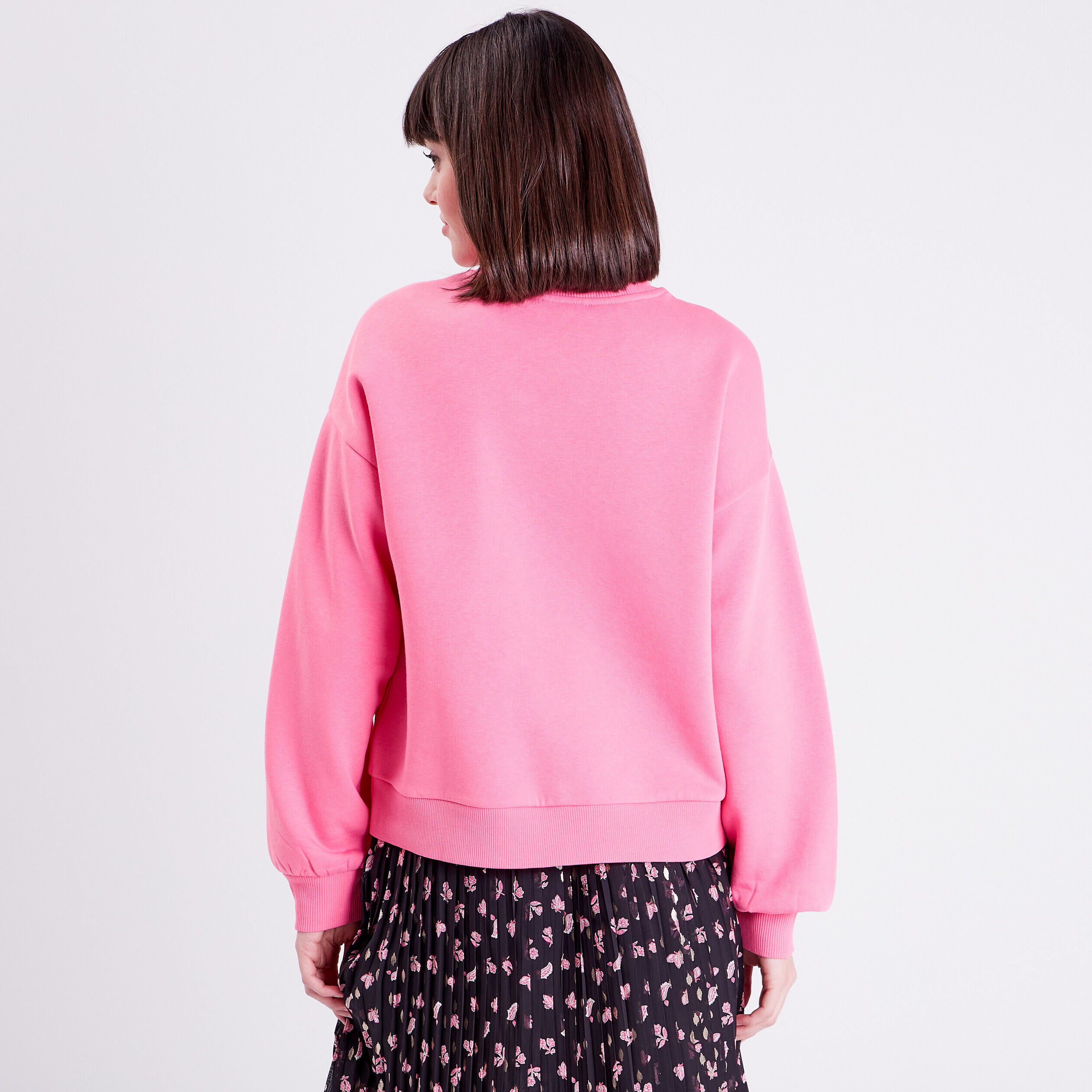 Sweat manches longues rose femme | Cache Cache