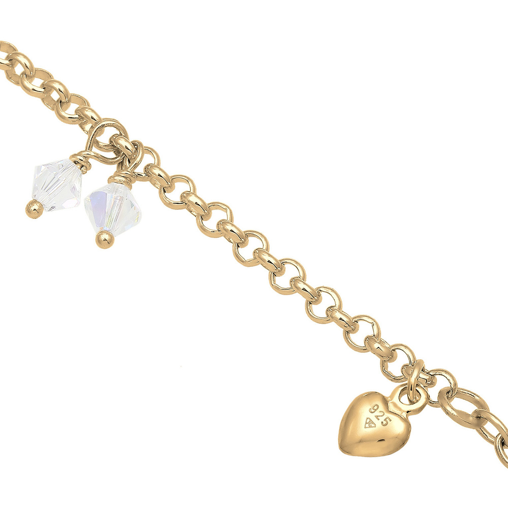 Elli Elli Bracelet Femmes Croix Cœur Ancre avec Cristaux en Argent Sterling 925 Bracelet