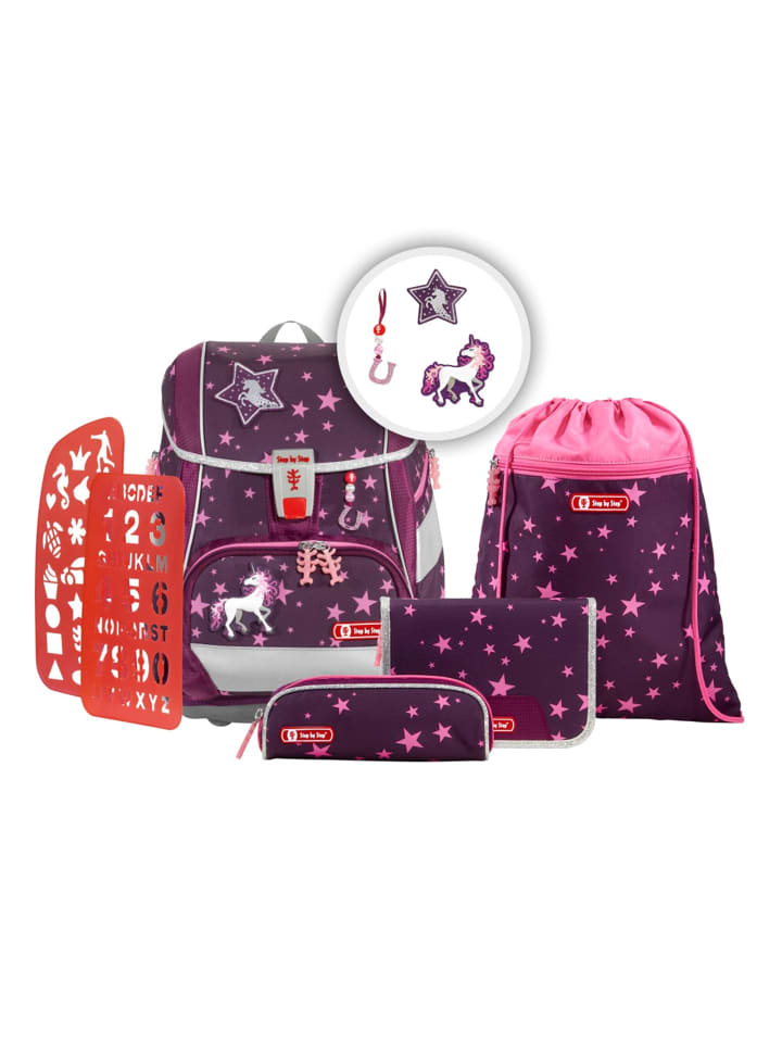 Step by Step 6tlg. Ranzen-Set 2IN1 PLUS in Unicorn Nuala günstig kaufen onesize