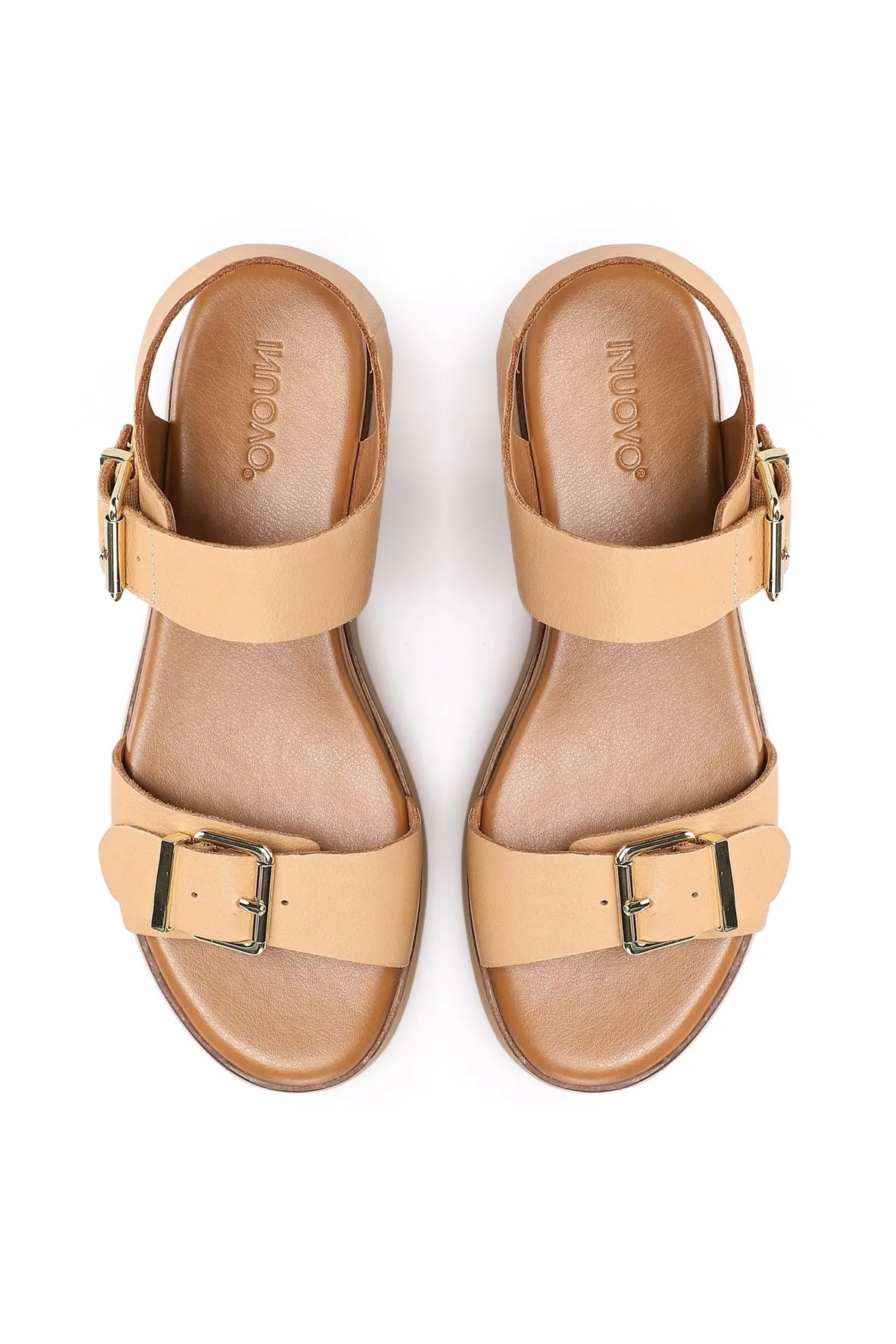 INUOVO  Sandalette - Braun - Flacher Absatz