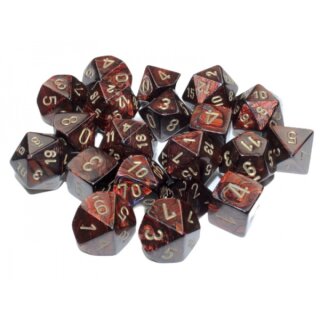 Scarab Bag of 20 Polyhedral Blue Blood/Gold (Limited Edition)