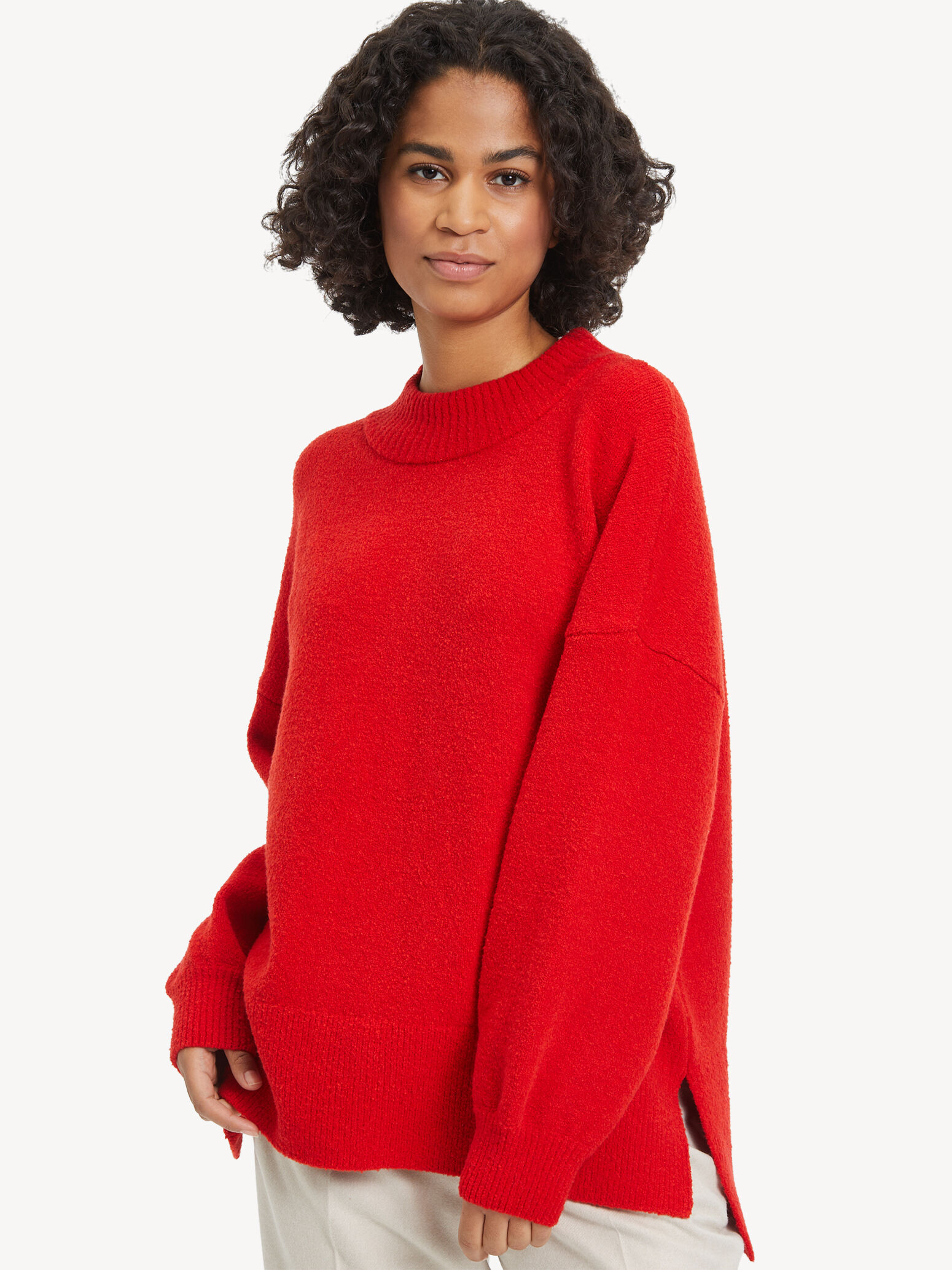 Pull-over en tricot - rouge