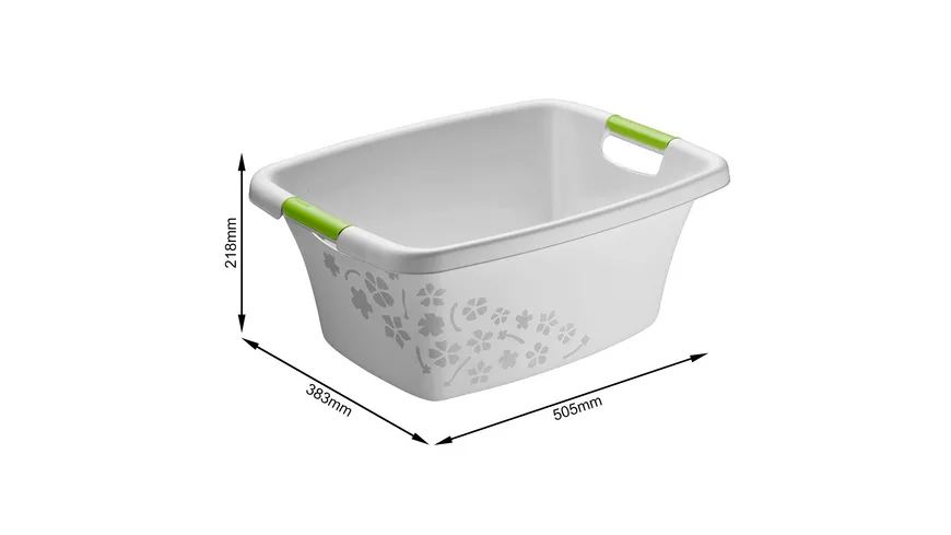 rotho Flowers Wäschewanne 25 l cool grey