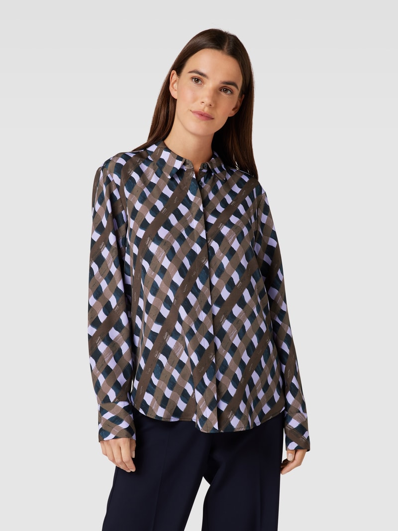 Bluse mit Allover-Muster Modell 'Falkine' in flieder