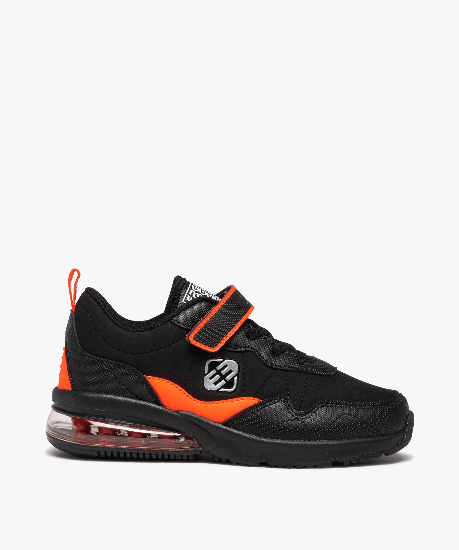 Baskets Garçon détails fluo à semelle bulle d’air - Fre... noir | GEMO