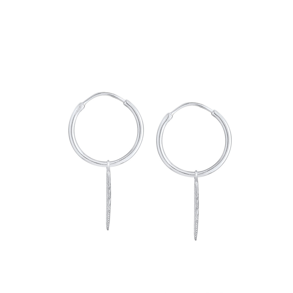 Elli Elli Boucles d'Oreilles Créoles Pendentifs de Plumes Boho Look Festival Trend Bou Boucles d'oreilles