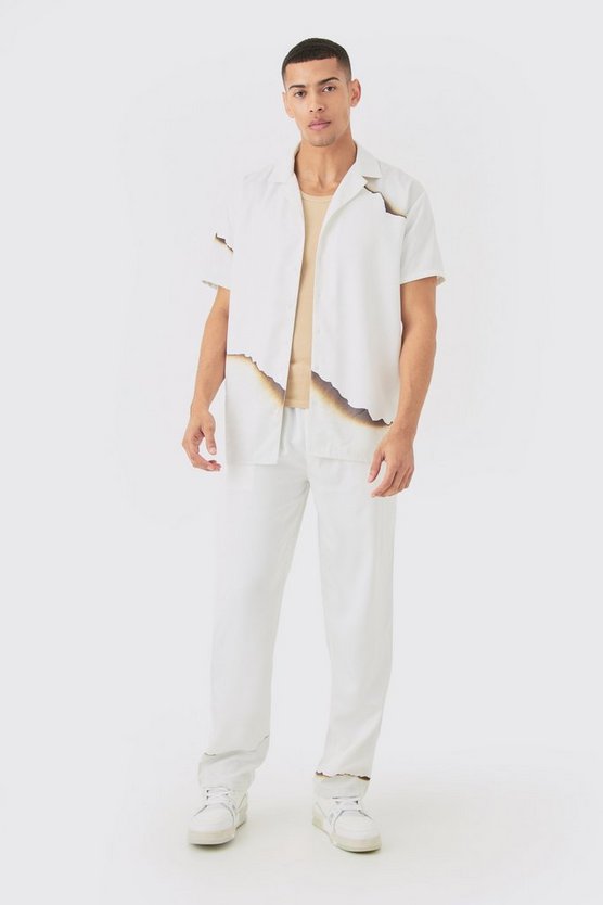 Weiches Oversize Twill Ombre Hemd & Hose