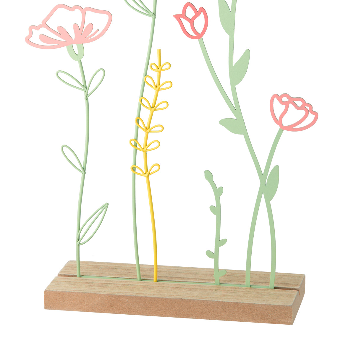 Deko-Aufsteller Blumen mit Holzfuß