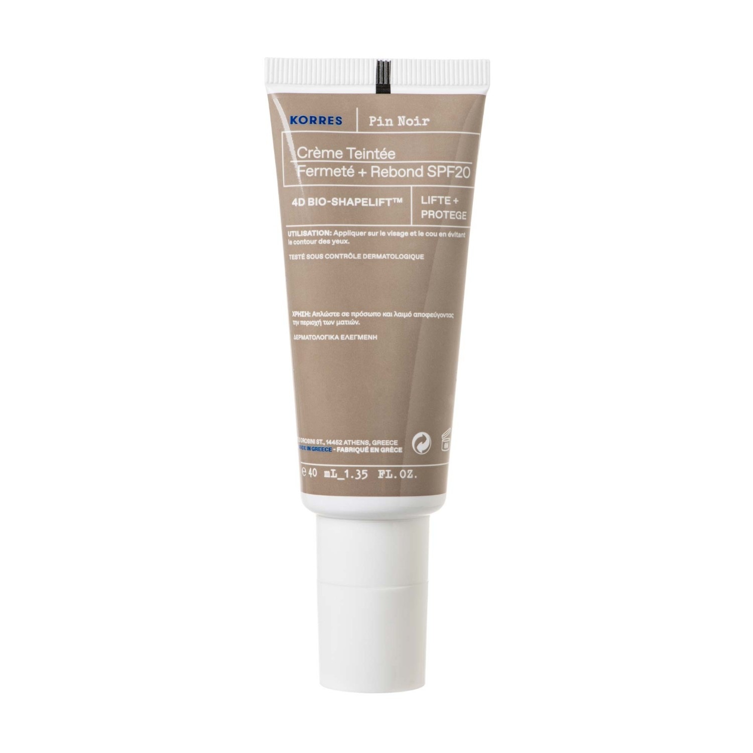 KORRES Spevňujúci hydratačný tónovací krém Black Pine SPF 204D BIO-¬SHAPELIFT™