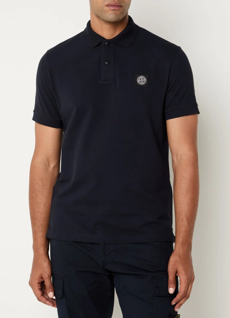 Πόλο μπλουζάκι Stone Island 2SC17 με λογότυπο, βαμβακερό, πικέ