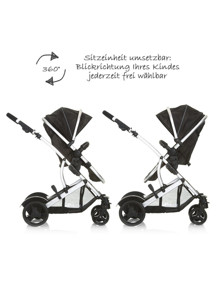 Hauck Geschwisterwagen Duett 2 - Black in schwarz günstig kaufen onesize