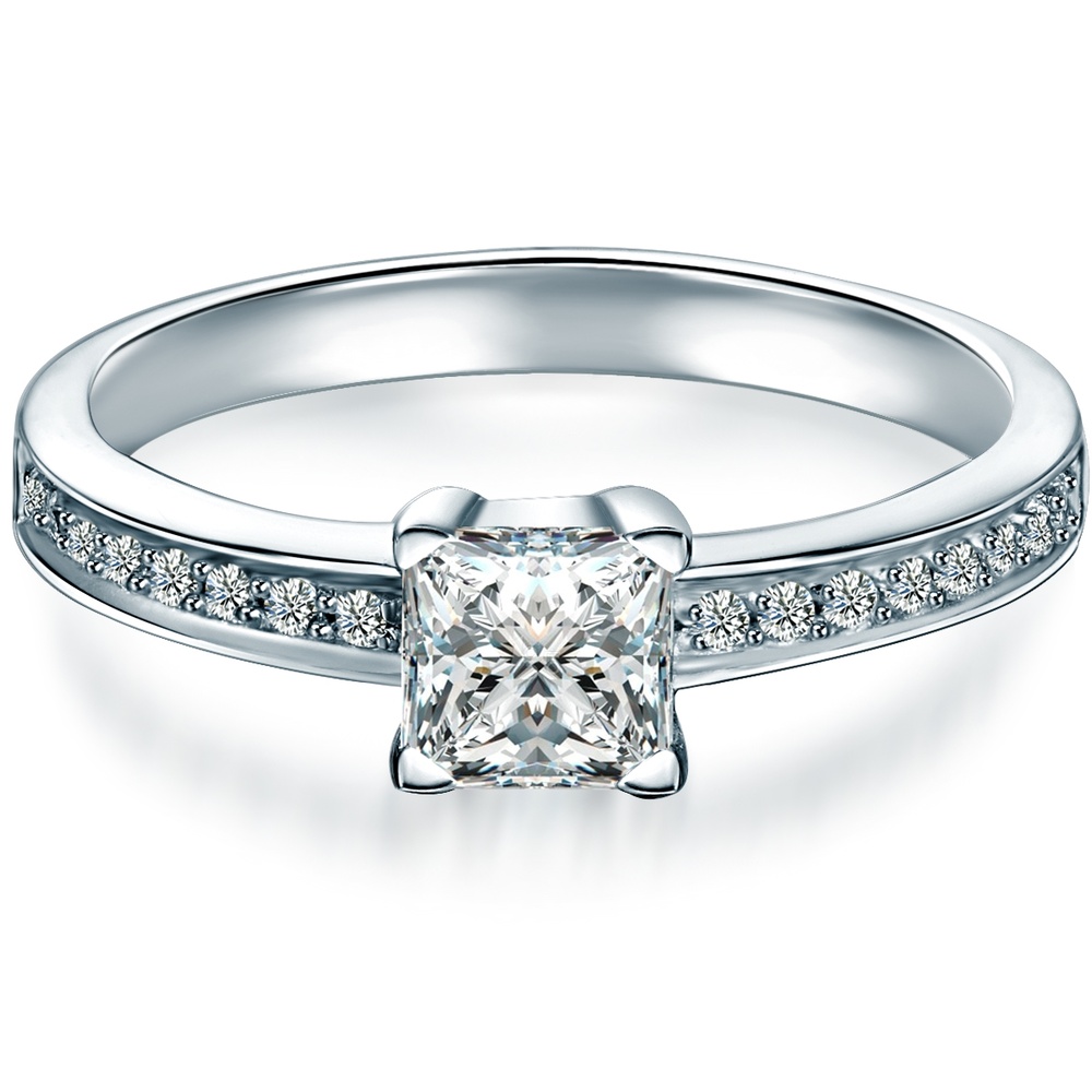 Trilani Bague en argent Argent sterling Oxyde de zirconium (CZ) en Argent Bague