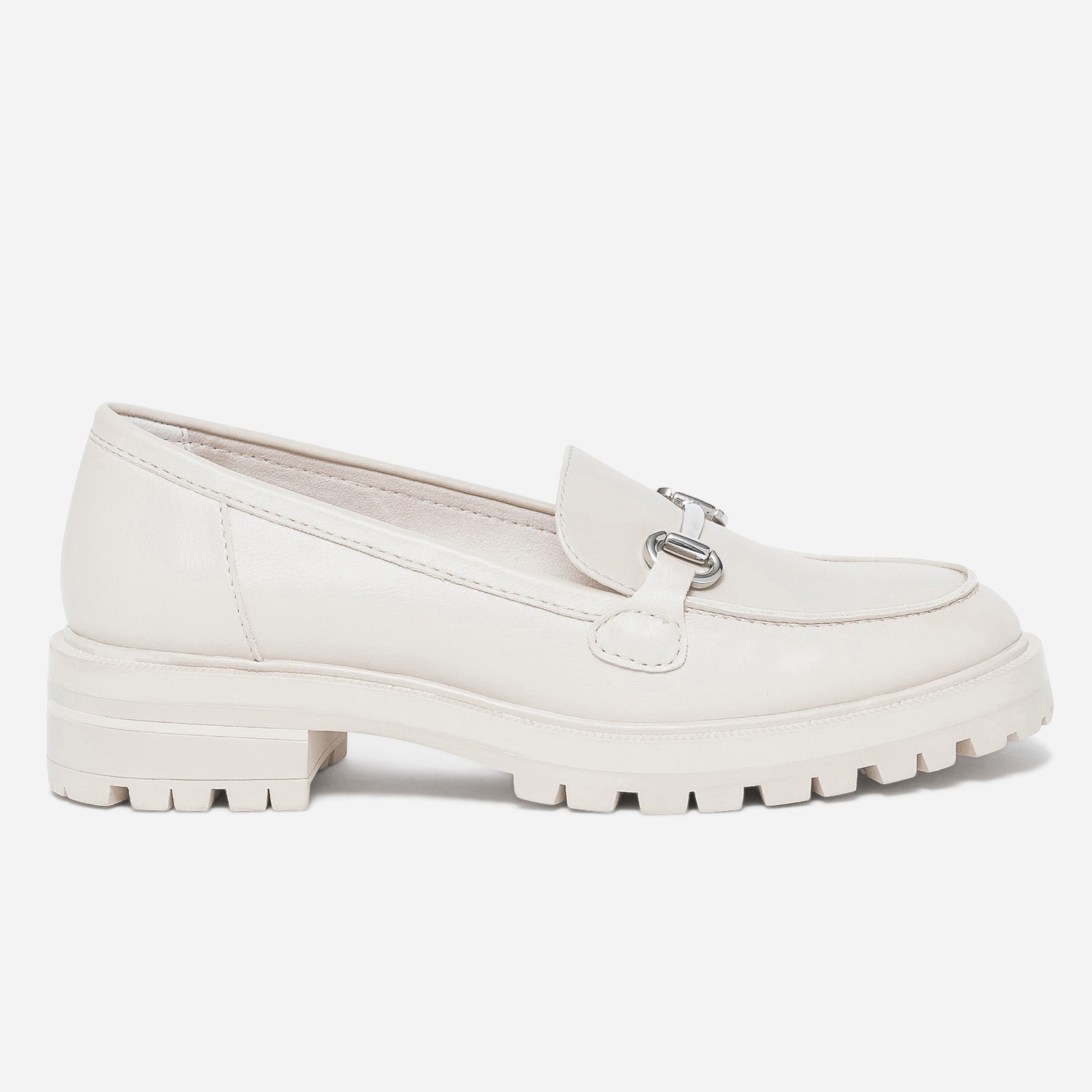 Mocassin TEXTO beige à semelle crantée