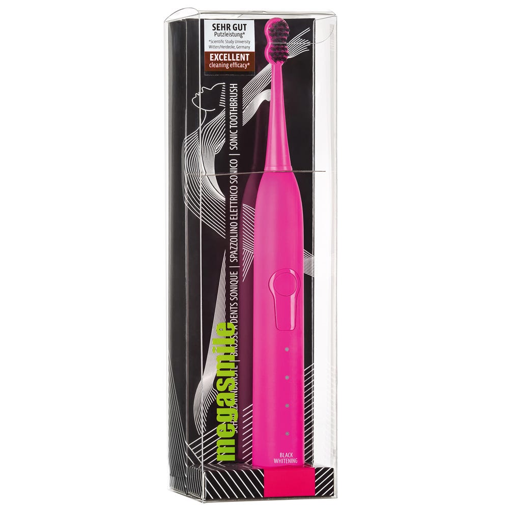 Megasmile Sonic Black Shoking Pink Zahnbürste