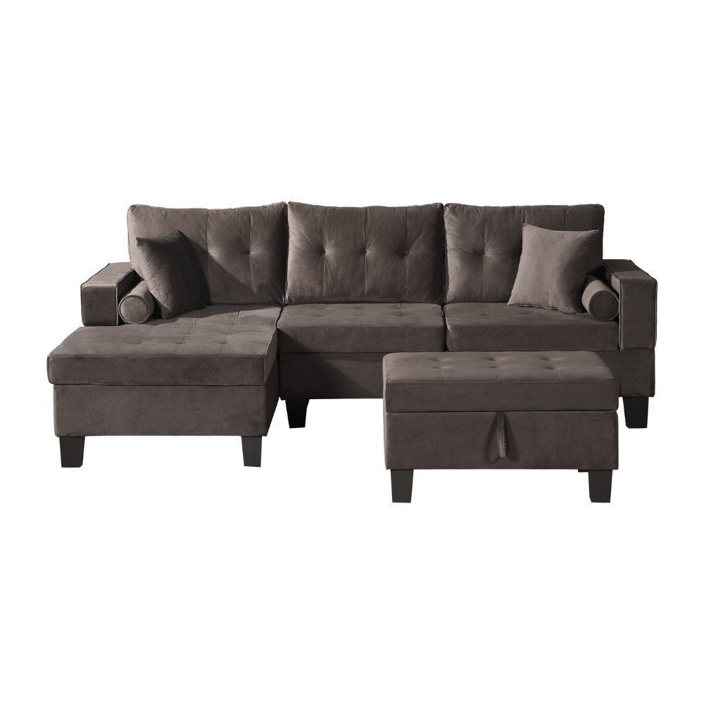 Home Deluxe Sofa ROM – Samt Braun