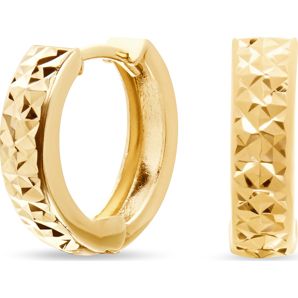 FAVS Créoles 375 Or jaune Boucles d'oreilles