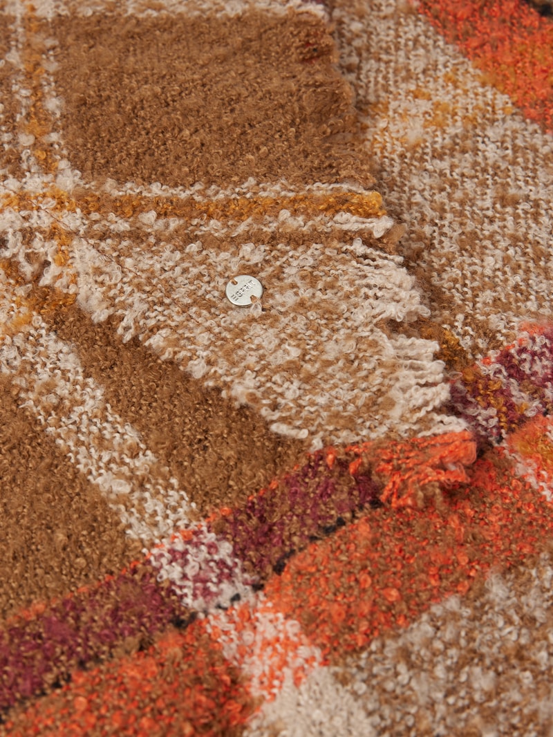 Schal mit Tartan-Karo in camel