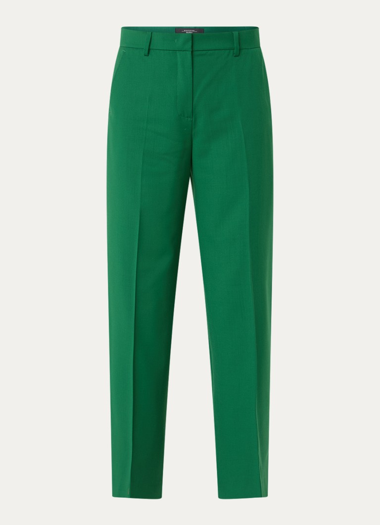 MaxMara Visivo high waist wide fit trousers made of virgin wool