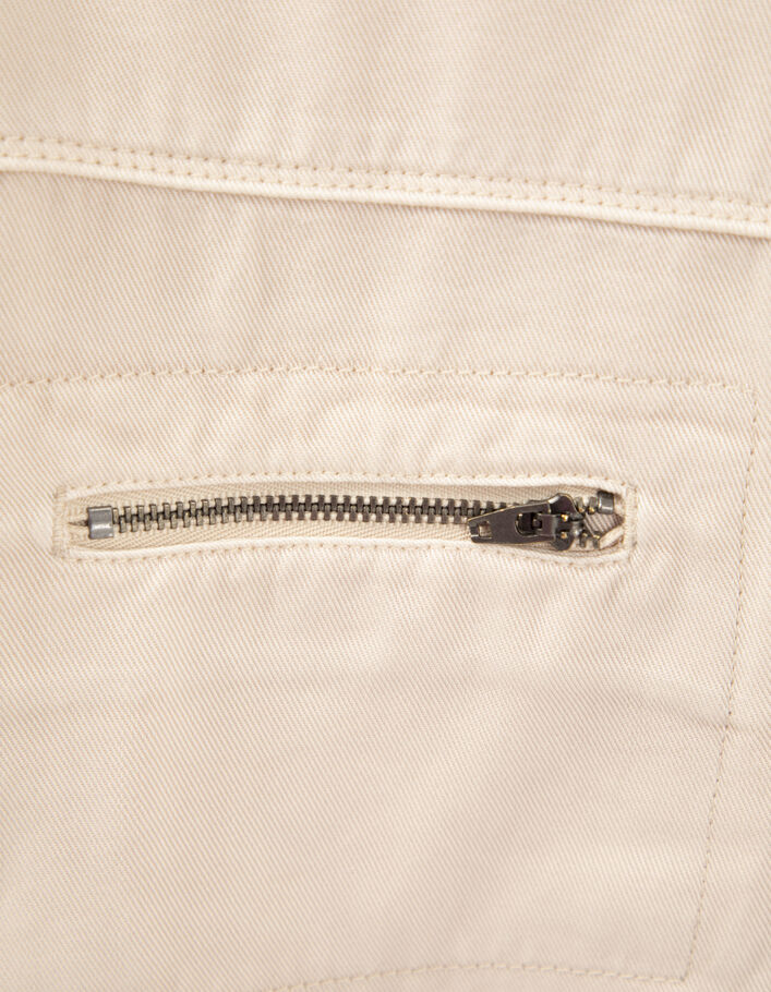 Chemise écrue Lyocell® à poches zippées fille