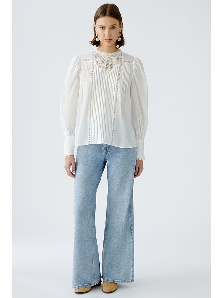 Oui Bluse in Weiß günstig kaufen